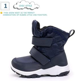 img 3 attached to Wowhah Toddler Outdoor Winter 750 Black 24 Boys' Shoes for Boots