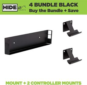 img 3 attached to 🎮 HIDEit Mounts 4 Original PS4 Mount - Securely Store Your PS4 Console and Controllers Behind or Near Your TV with Black Steel Wall Mount