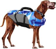 sawmong dog life jacket: adjustable flotation vest for dogs with rescue handle & swim safety логотип