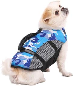 img 3 attached to SAWMONG Dog Life Jacket: Adjustable Flotation Vest for Dogs with Rescue Handle & Swim Safety