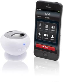 img 1 attached to Шум Bluetooth Mini динамик и мобильная подставка: 🔊 Двойная функциональность для мобильных телефонов - Розничная упаковка - Белый