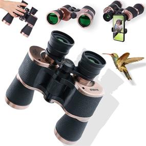 img 4 attached to 🔭 Qudodo 20x50 High Power Binoculars - HD Compact Waterproof Fogproof with Phone Adapter, Professional BAK4 Prism FMC Lens - for Birdwatching, Hunting, Concerts, Safaris, Football - with Case and Strap