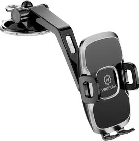 img 4 attached to Car Phone Holder, WixGear Universal Dashboard Curved Suction Cup Mount for Cell Phone, 360 Degree Rotation Compatible with iPhone Xs/XS Max/8/7/6, Galaxy S and More