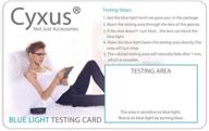 🔵 cyxus blue light testing card - single test card for blue ray tester logo