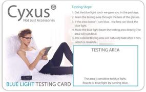img 2 attached to 🔵 Cyxus Blue Light Testing Card - Single Test Card for Blue Ray Tester