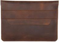 🔒 hecho. genuine handcrafted leather sleeve for macbook pro 13" (m1 & 2016-2020) and macbook air 13" (m1 & retina 2018-2020) – enhanced leather cover, bag, and protective case logo