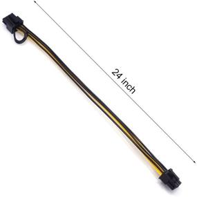 img 1 attached to Endlesss 6 Pin Male To 8(6+2) Pin Male PCIe Adapter Power Cable Server PCI Express Extension Cable 24 Inches (3 Pack)