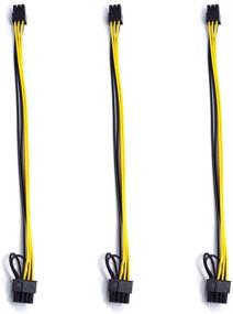 img 4 attached to Endlesss 6 Pin Male To 8(6+2) Pin Male PCIe Adapter Power Cable Server PCI Express Extension Cable 24 Inches (3 Pack)