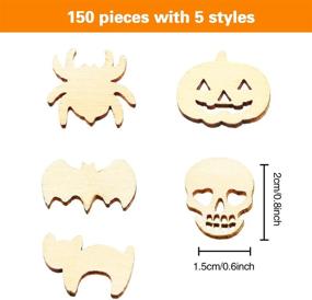img 2 attached to 🎃 210pcs Halloween Wood Ornaments Unfinished Slices with Twine | DIY Crafts for Home, School, Party Decorations - 11 Styles