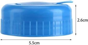 img 3 attached to 💧 FastUU 5 Pcs Blue Gallon Water Bottle Caps - Simple, Modern Design, Safe & Reusable Screw On Cap for Gallon Water Bottles