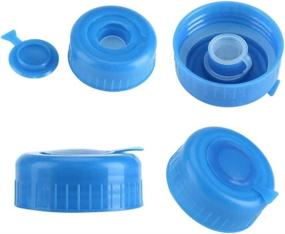 img 4 attached to 💧 FastUU 5 Pcs Blue Gallon Water Bottle Caps - Simple, Modern Design, Safe & Reusable Screw On Cap for Gallon Water Bottles