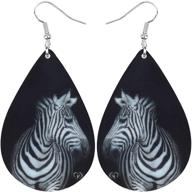 🐎 weveni acrylic zebra and horse teardrop earrings - dangle drop charm jewelry for women and girls - nice gift logo