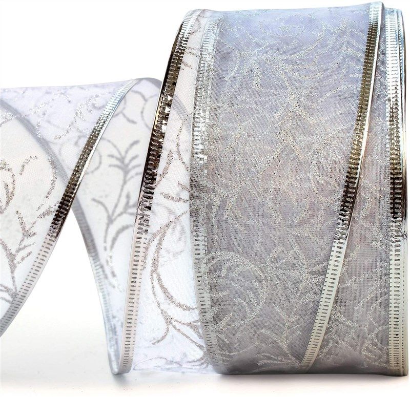 ribbon organza metallic glitter decorative 로고