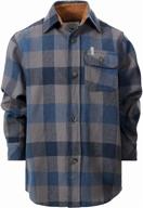 black highligh gioberti flannel shirt for boys' clothing logo