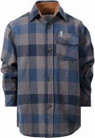 img 4 attached to Black Highligh Gioberti Flannel Shirt for Boys' Clothing