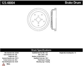 img 1 attached to Centric Parts 123 48004 Тормозной барабан