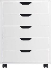 img 3 attached to Halifax Winsome Storage Organizer, 5 Drawer, White