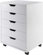 halifax winsome storage organizer, 5 drawer, white logo