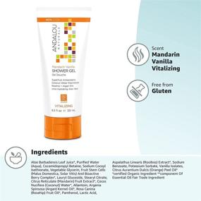 img 2 attached to 🍊 Andalou Naturals Mandarin Vanilla Восстанавливающий гель для душа: Питание и защита влаги кожи с маслом арганы и кокосовой водой