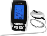 🌡️ escali dhrw1 wireless bbq meat fish thermometer with 200ft/65m range, stainless steel probe in black/silver logo