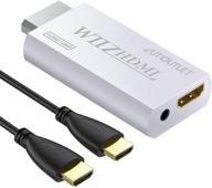 🎮 autoutlet wii to hdmi converter with 1m hdmi cable, wii2hdmi adapter for nintendo wii, supports 720/1080p all display modes, with 3.5mm audio video output logo