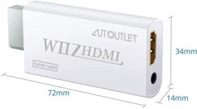 img 3 attached to 🎮 AUTOUTLET Wii to HDMI Converter with 1M HDMI Cable, Wii2HDMI Adapter for Nintendo Wii, Supports 720/1080P All Display Modes, with 3.5mm Audio Video Output