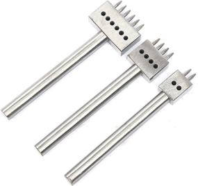 img 2 attached to 🧵 Craft Tool Kit: Stainless Steel 6MM Diamond Lacing Stitching Chisel Set for Leather Crafting (6mm)