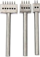🧵 craft tool kit: stainless steel 6mm diamond lacing stitching chisel set for leather crafting (6mm) logo
