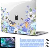 🖥️ cissook hydrangea case for macbook pro 13 inch 2020 2021 release a2338 m1 a2251 a2289: hard shell, keyboard cover, screen protector & webcam cover for macbook pro 13 m1 with touch bar logo