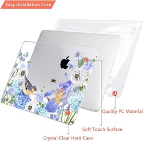 img 2 attached to 🖥️ CISSOOK Hydrangea Case for MacBook Pro 13 Inch 2020 2021 Release A2338 M1 A2251 A2289: Hard Shell, Keyboard Cover, Screen Protector & Webcam Cover for MacBook Pro 13 M1 with Touch Bar