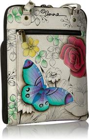 img 3 attached to 👜 Anna by Anuschka Hand Painted Leather Women's All Round Organiser with Zippered Compartment