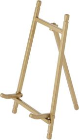 img 1 attached to 🖼️ Bard's Metal Easel in Satin Gold Tone, Dimensions: 7.25" Height x 4" Width x 4.5" Depth