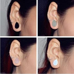 img 1 attached to 🎉 Enhance Your Style with JOYTOYOU Teardrop Ear Gauge Plugs: Set of 8pcs 2g-5/8 Tunnels for Classy Piercing Jewelry