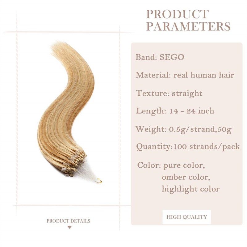 💁 SEGO Micro Loop Cold Fusion Hair Extensions: Nano Rings…