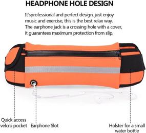 img 2 attached to 🏃 Adjustable Running Belt Waist Pack – Running Fanny Pack for Phone, Money, Water Bottle – Ideal Fit for Running