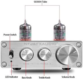 img 3 attached to 🎶 FX AUDIO GE5654 Stereo Tube Preamplifier for Home Audio with Bass and Treble Control, OP Amp Chip and NE5532 Replaceable Tube, Mini HiFi Vacuum Tube Buffer Preamp with RCA Input/Output (Includes Power Supply)