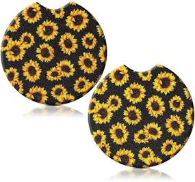 img 4 attached to Accessories Rhinestone Universal Interiors Sunflower