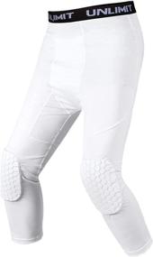 img 4 attached to Unlimit Youth Basketball Pants Compression Outdoor Recreation