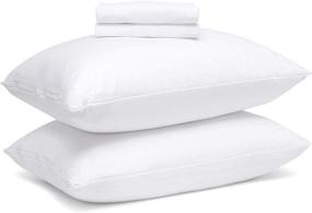 img 2 attached to Guardmax Waterproof Bed Bug Proof Pillow Protectors - Noiseless Zippered Queen Pillow Cases (6 Pack, 20x30)