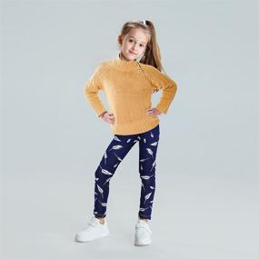 img 1 attached to 👖 ZukoCert Cashmere Fleece Leggings for Girls' Clothing (Set of 2), Size B-130