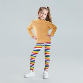 img 2 attached to 👖 ZukoCert Cashmere Fleece Leggings for Girls' Clothing (Set of 2), Size B-130