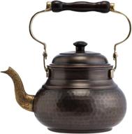 🔨 demmex hammered stovetop 1.6 quart antique copper tea kettle logo