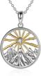 mountain necklace sterling pendant jewelry girls' jewelry logo