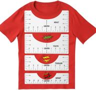 5566 tshirt ruler: vinyl alignment guide for heat press, sublimation & fashion design - toddler/youth size - 4pcs (white a) logo