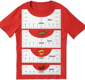 img 4 attached to 5566 Tshirt Ruler: Vinyl Alignment Guide for Heat Press, Sublimation & Fashion Design - Toddler/Youth Size - 4PCS (White A)