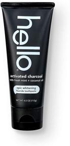 img 2 attached to Hello Activated Charcoal Whitening Toothpaste, Vegan, SLS-Free - 4oz, Single Pack