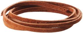 img 2 attached to 🎀 1/8" x 25 yd Medium Brown Realeather Suede Lace - Enhanced SEO