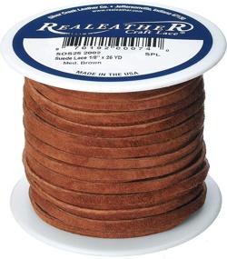 img 4 attached to 🎀 1/8" x 25 yd Medium Brown Realeather Suede Lace - Enhanced SEO