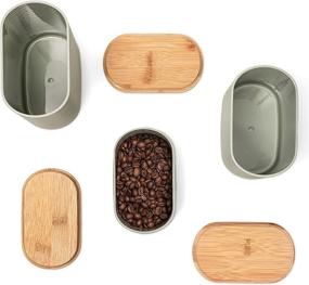 img 1 attached to ☕️ Mixpresso 3 Piece Airtight Plastic Canister Set with Bamboo Lid - Stylish Kitchen Counter Canisters for Coffee, Sugar, and More!