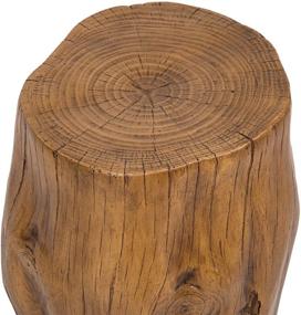 img 3 attached to 🪵 Ball & Cast Faux Wood Stump Stool Accent Table - Brown, Set of 1 - 18.325&#34;Wx15.35&#34;Dx16.54&#34;H